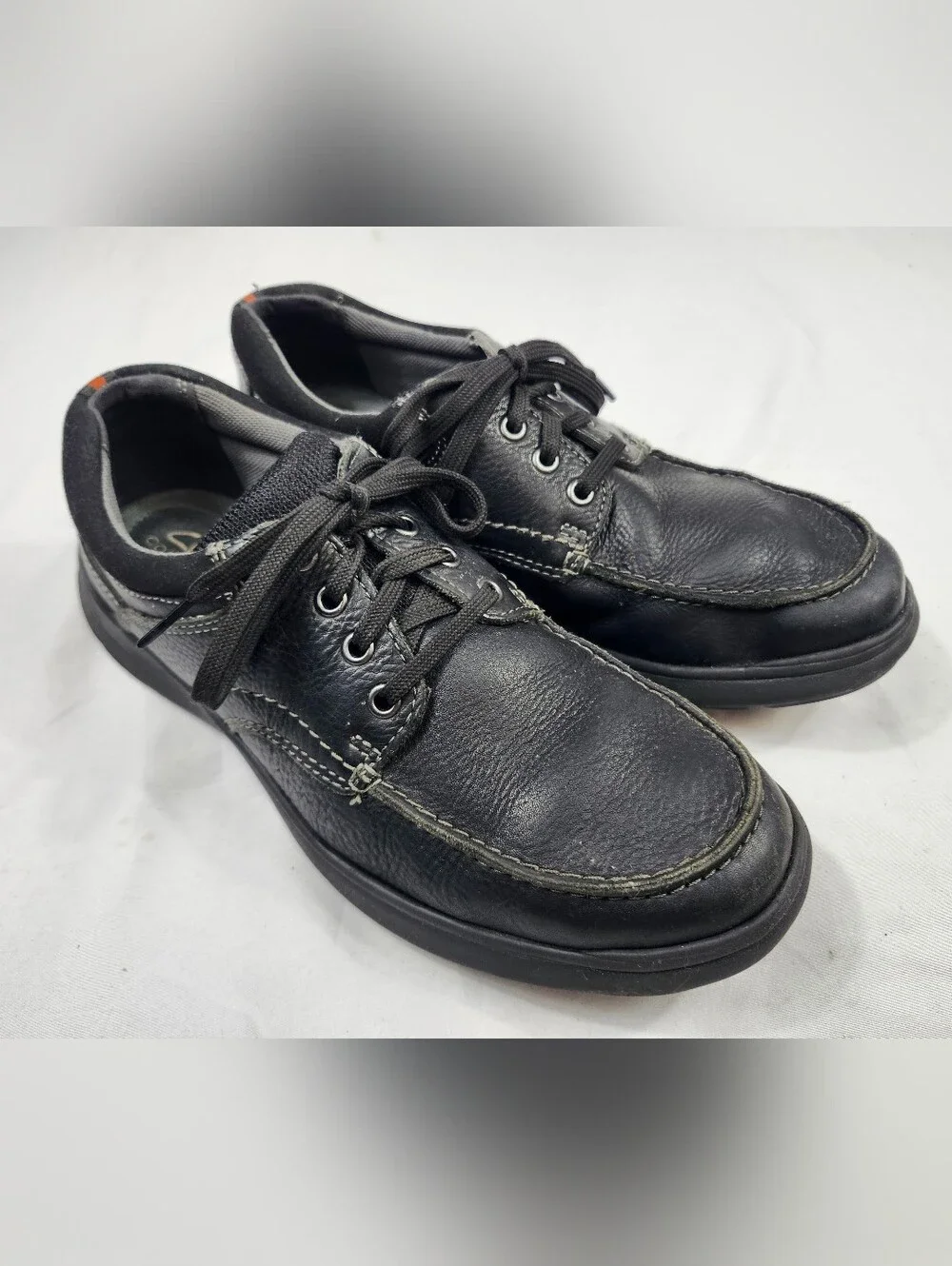 Clarks Men's 9 M Black Leather Casual Lace-Up Shoes
